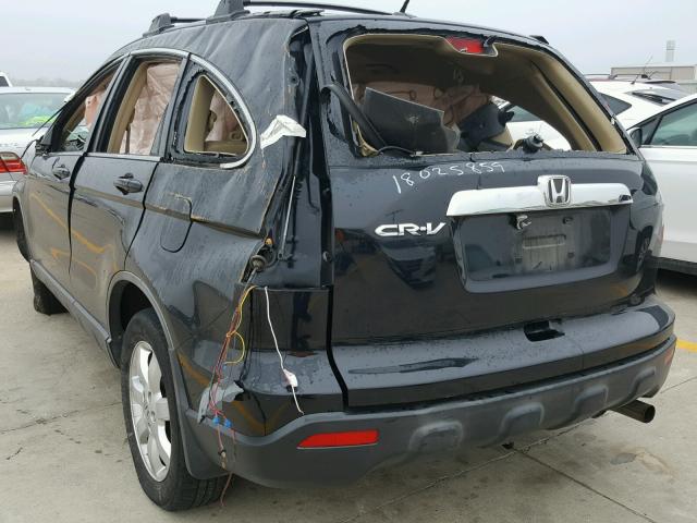 JHLRE38717C010527 - 2007 HONDA CR-V EXL BLACK photo 3