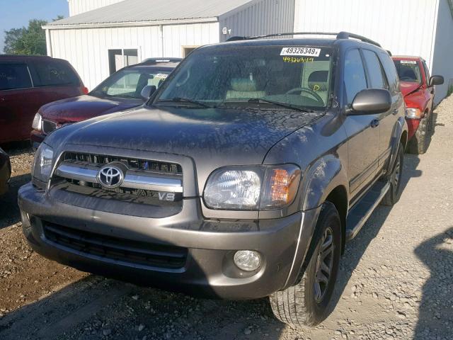 5TDZT38A65S245953 - 2005 TOYOTA SEQUOIA LI GRAY photo 2