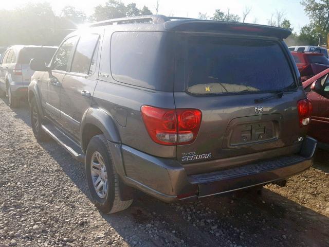 5TDZT38A65S245953 - 2005 TOYOTA SEQUOIA LI GRAY photo 3