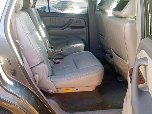 5TDZT38A65S245953 - 2005 TOYOTA SEQUOIA LI GRAY photo 6