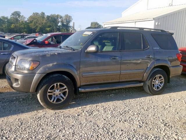 5TDZT38A65S245953 - 2005 TOYOTA SEQUOIA LI GRAY photo 9