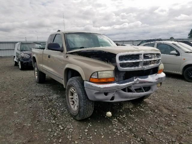 1B7GG42N52S522589 - 2002 DODGE DAKOTA SLT TAN photo 1