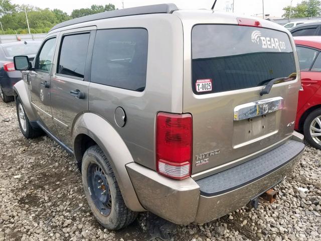 1D8GU58K67W552181 - 2007 DODGE NITRO SLT BROWN photo 3