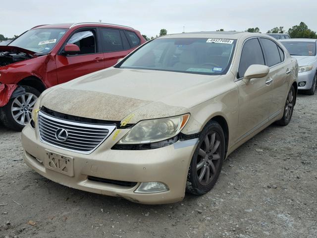 JTHBL46F075013152 - 2007 LEXUS LS 460 GOLD photo 2