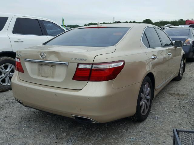 JTHBL46F075013152 - 2007 LEXUS LS 460 GOLD photo 4