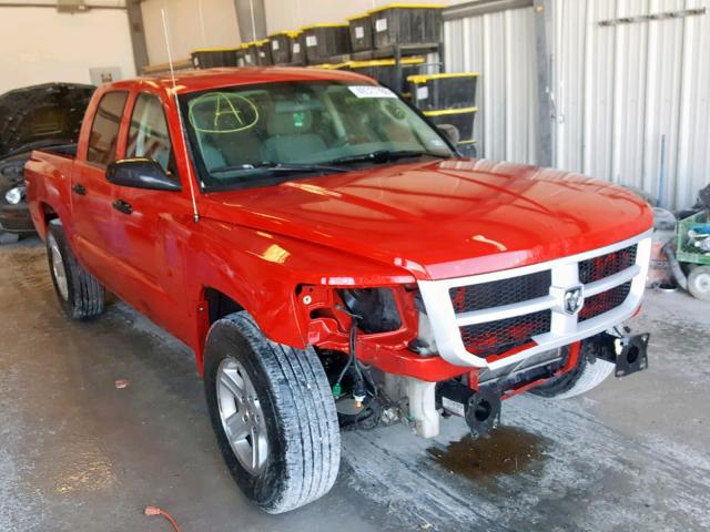 1D7RE3GK3BS619531 - 2011 DODGE DAKOTA SLT RED photo 1