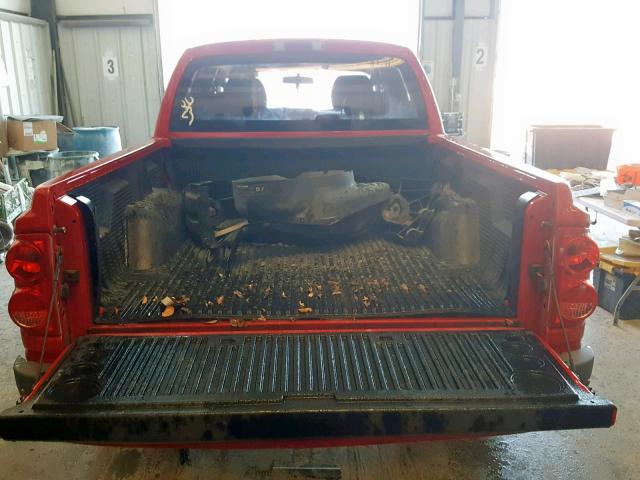 1D7RE3GK3BS619531 - 2011 DODGE DAKOTA SLT RED photo 9