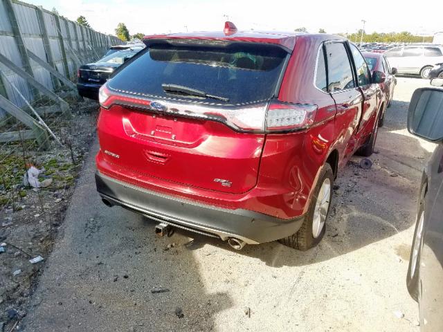 2FMPK4J88GBB84161 - 2016 FORD EDGE SEL RED photo 4