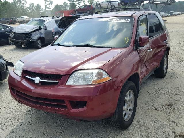 2HNYD18882H535402 - 2002 ACURA MDX TOURIN MAROON photo 2