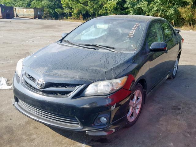 2T1BU4EEXBC708063 - 2011 TOYOTA COROLLA BA BLACK photo 2