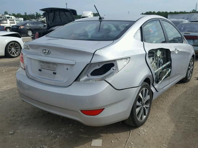 KMHCT4AEXHU293038 - 2017 HYUNDAI ACCENT SE SILVER photo 4