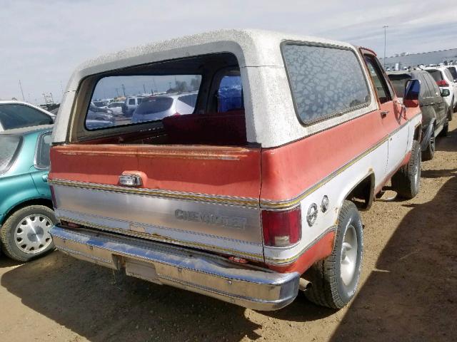 CKR187F113406 - 1977 CHEVROLET BLAZER RED photo 4