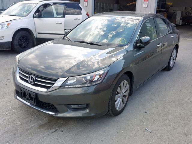 1HGCR2F83FA128460 - 2015 HONDA ACCORD EXL GRAY photo 2