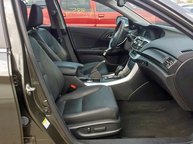 1HGCR2F83FA128460 - 2015 HONDA ACCORD EXL GRAY photo 5