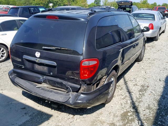 2C8GP64L83R202823 - 2003 CHRYSLER TOWN & COU BLUE photo 4