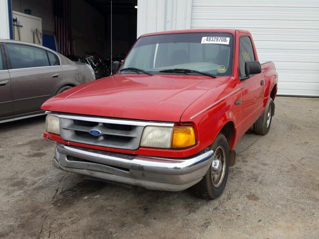 1FTCR10U1VPB26183 - 1997 FORD RANGER RED photo 2