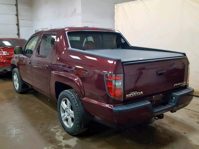 5FPYK1F5XDB007137 - 2013 HONDA RIDGELINE PURPLE photo 3