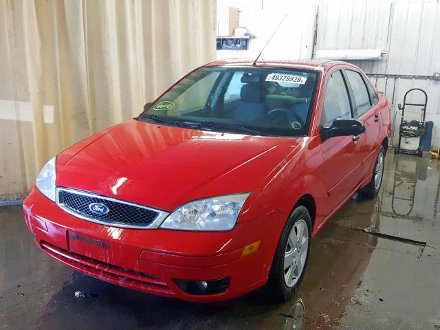 1FAFP34N47W365596 - 2007 FORD FOCUS ZX4 RED photo 2