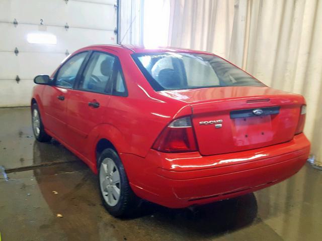 1FAFP34N47W365596 - 2007 FORD FOCUS ZX4 RED photo 3