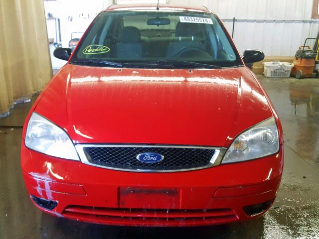 1FAFP34N47W365596 - 2007 FORD FOCUS ZX4 RED photo 9