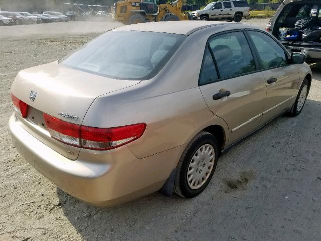 1HGCM561X3A123545 - 2003 HONDA ACCORD DX GOLD photo 4