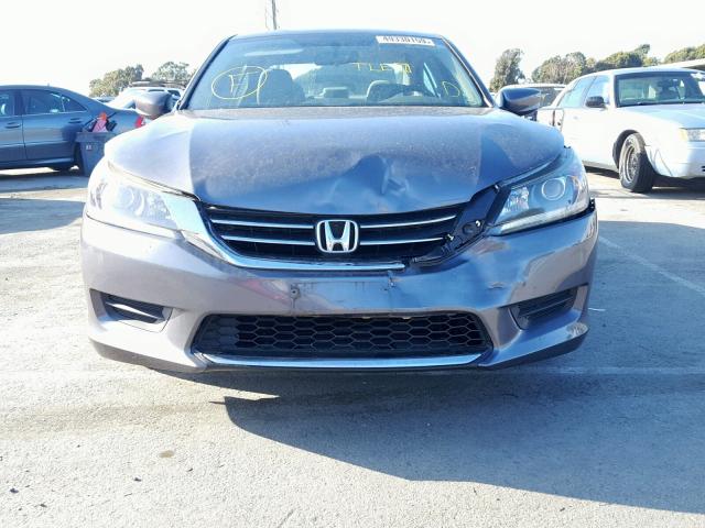 1HGCR2F30FA205404 - 2015 HONDA ACCORD LX GRAY photo 9