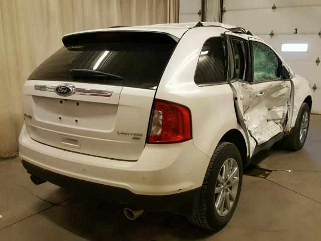 2FMDK4KC6DBA44742 - 2013 FORD EDGE LIMIT WHITE photo 4