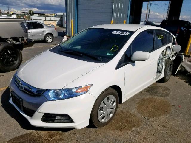 JHMZE2H54ES003272 - 2014 HONDA INSIGHT LX WHITE photo 2