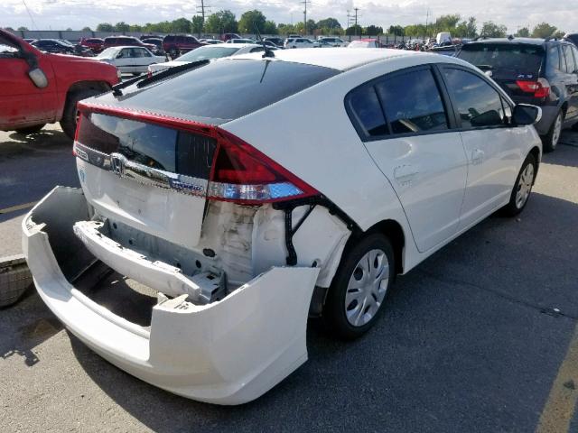 JHMZE2H54ES003272 - 2014 HONDA INSIGHT LX WHITE photo 4