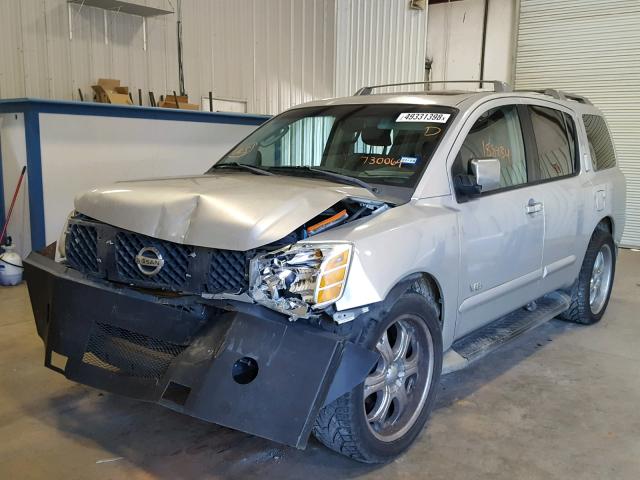 5N1AA08A85N730064 - 2005 NISSAN ARMADA SE SILVER photo 2