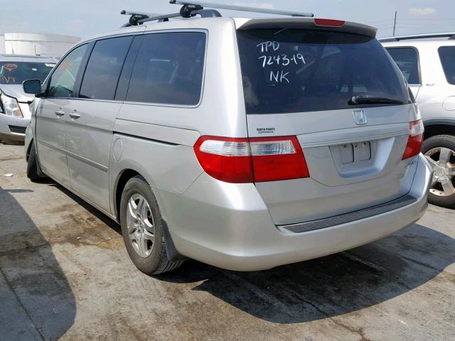 5FNRL38795B017311 - 2005 HONDA ODYSSEY EX SILVER photo 3