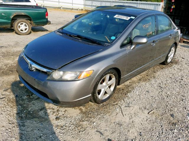 2HGFA16808H504583 - 2008 HONDA CIVIC EX GRAY photo 2