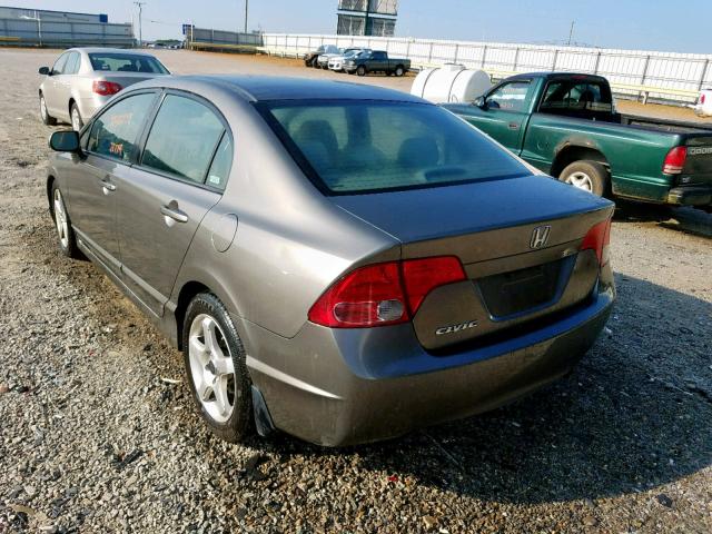 2HGFA16808H504583 - 2008 HONDA CIVIC EX GRAY photo 3