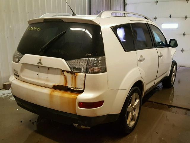 JA4MT41X07U002212 - 2007 MITSUBISHI OUTLANDER WHITE photo 4