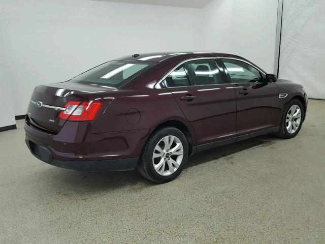 1FAHP2EW2BG139537 - 2011 FORD TAURUS SEL MAROON photo 4