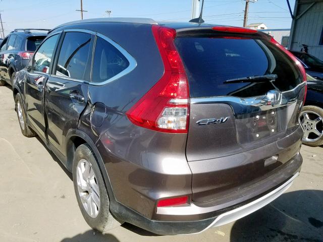 2HKRM3H78GH532463 - 2016 HONDA CR-V EXL GRAY photo 3