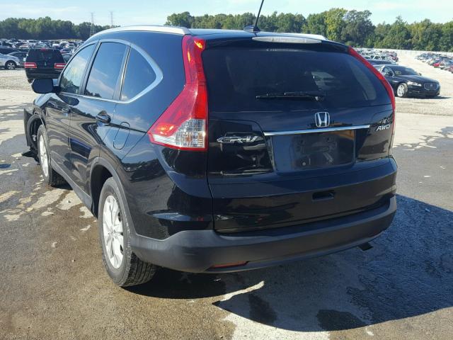 JHLRM4H70CC003202 - 2012 HONDA CR-V EXL BLACK photo 3