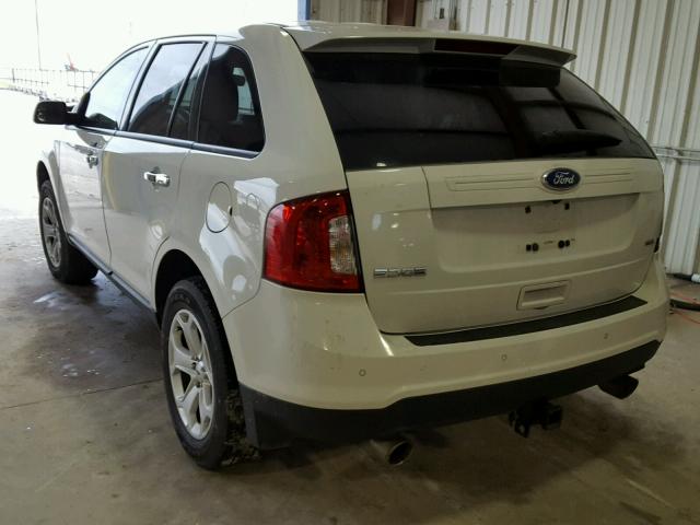 2FMDK3JCXBBB15238 - 2011 FORD EDGE SEL WHITE photo 3