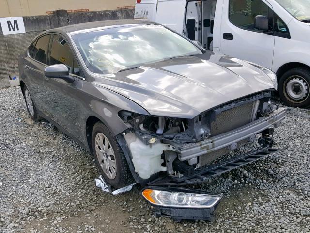 1FA6P0G76E5355134 - 2014 FORD FUSION S GRAY photo 1