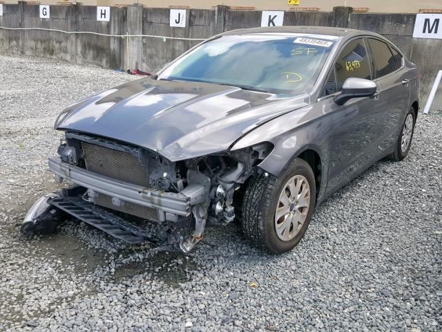 1FA6P0G76E5355134 - 2014 FORD FUSION S GRAY photo 2