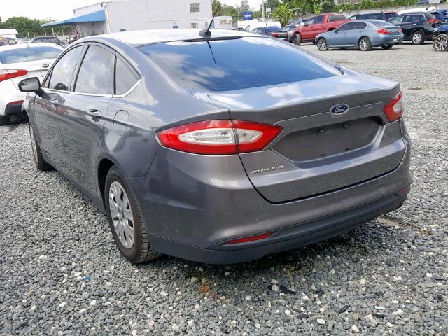 1FA6P0G76E5355134 - 2014 FORD FUSION S GRAY photo 3