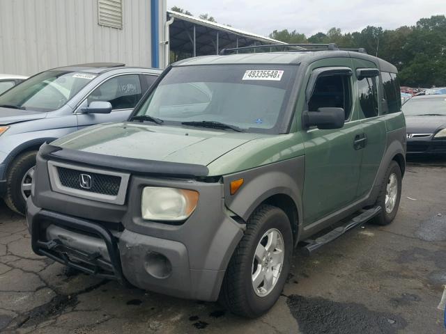 5J6YH185X3L019007 - 2003 HONDA ELEMENT EX GREEN photo 2