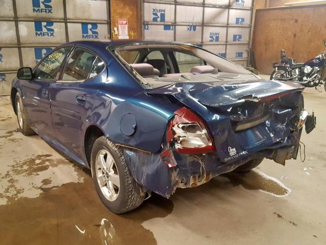 2G2WP522151352019 - 2005 PONTIAC GRAND PRIX TEAL photo 3