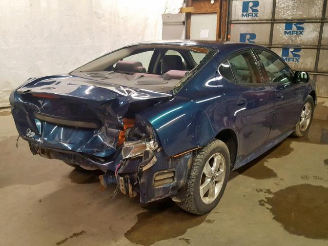 2G2WP522151352019 - 2005 PONTIAC GRAND PRIX TEAL photo 4