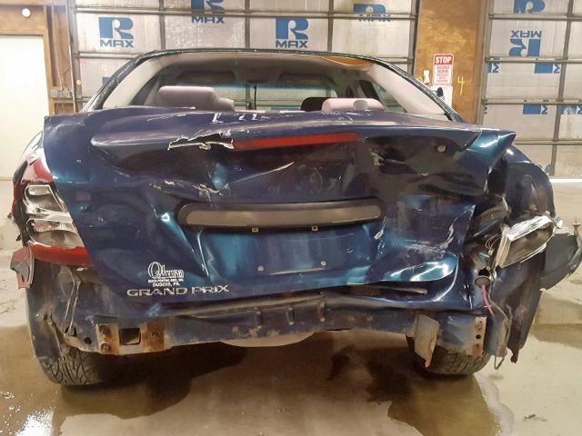 2G2WP522151352019 - 2005 PONTIAC GRAND PRIX TEAL photo 9