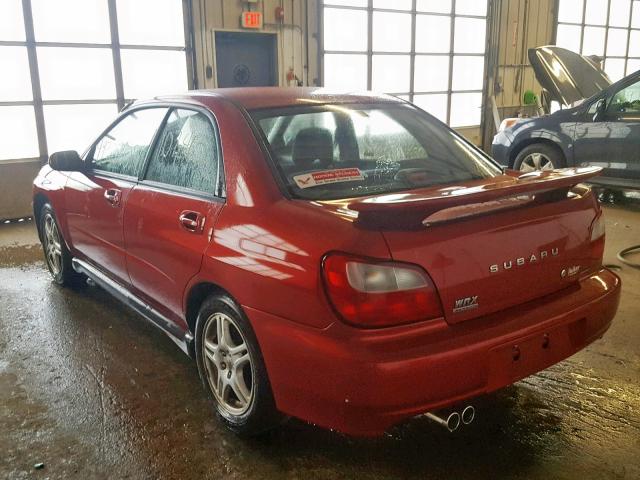 JF1GD29622H501651 - 2002 SUBARU IMPREZA WR RED photo 3