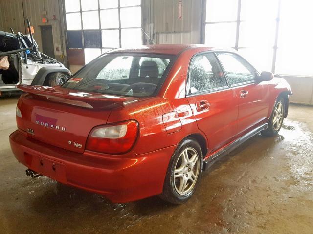 JF1GD29622H501651 - 2002 SUBARU IMPREZA WR RED photo 4