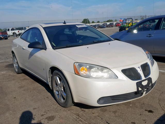 1G2ZH17N084175011 - 2008 PONTIAC G6 GT WHITE photo 1