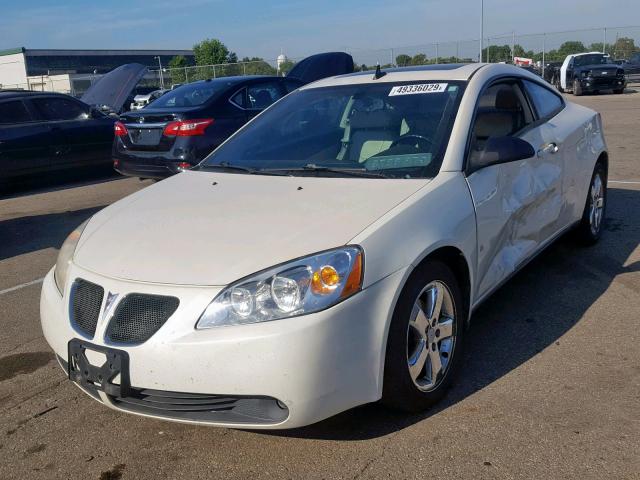 1G2ZH17N084175011 - 2008 PONTIAC G6 GT WHITE photo 2