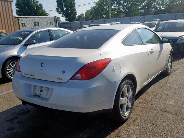 1G2ZH17N084175011 - 2008 PONTIAC G6 GT WHITE photo 4